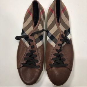 Burberry Men’s Brown Leather Sneakers Size 45